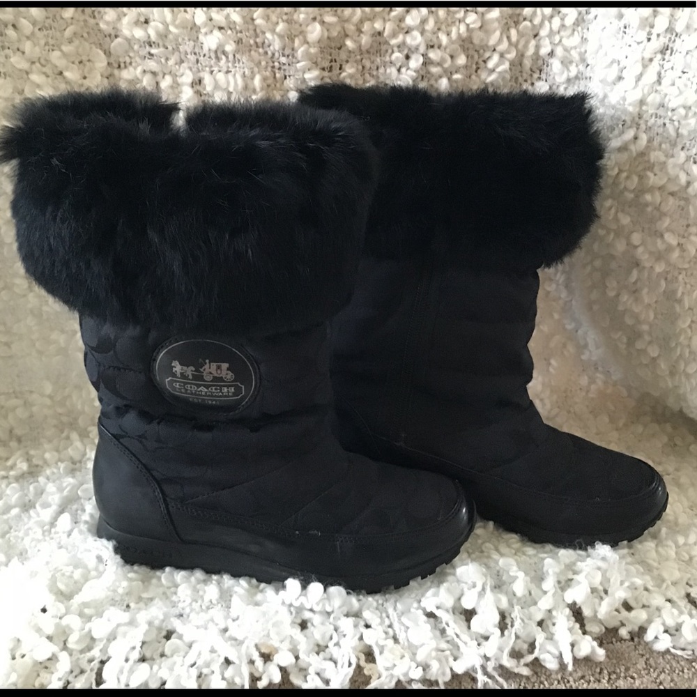 Coach black boots